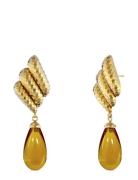 Cali Earrings Amber Korvakoru Korut Gold Edblad