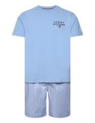 Ss Woven Pj Set Drawstring Pyjama Blue Tommy Hilfiger