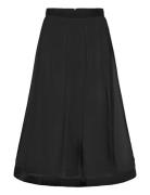 Hayden Pleated Wide Organza Midi Skirt Polvipituinen Hame Black Malina