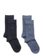 Th Children Sock Th Basic 2P Sukat Blue Tommy Hilfiger