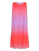 Plissé Dress In Dip Dye Lyhyt Mekko Pink Coster Copenhagen