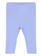 Leggings Basic Rib Bottoms Leggings Blue Lindex