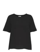 Pim Tee Tops Blouses Short-sleeved Black Ahlvar Gallery