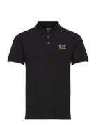 Polo Tops Polos Short-sleeved Black EA7