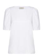 Fqfenja-Tee-Puff Tops T-shirts & Tops Short-sleeved White FREE/QUENT