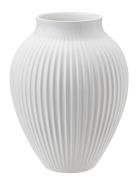 Knabstrup Vas H 20 Cm Ripple White Home Decoration Vases Big Vases Whi...