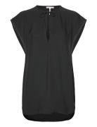 Ease Top Tops Blouses Sleeveless Black Filippa K