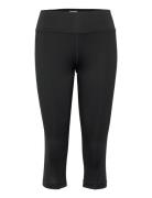 Wor Mesh Capri Sport Running-training Tights Black Reebok Performance