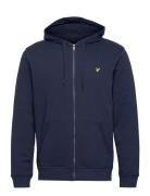 Zip Through Hoodie Tops Sweat-shirts & Hoodies Hoodies Navy Lyle & Sco...