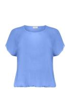 Kcami Stanley Ss Tops T-shirts & Tops Short-sleeved Blue Kaffe Curve