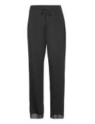 Jazz Pants Bottoms Trousers Straight Leg Black Femilet