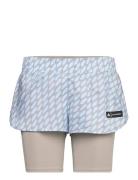 Adidas X Marimekko Run Icons 3 Bar Logo 2-In-1 Running Shorts Sport Sh...