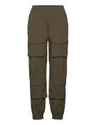 Afinagz Hw Pants Bottoms Trousers Cargo Pants Khaki Green Gestuz