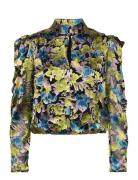 Floriagz Blouse Tops Blouses Long-sleeved Green Gestuz