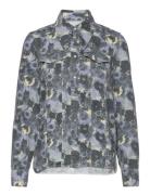 Print Denim Shirt Tops Shirts Long-sleeved Multi/patterned Ganni