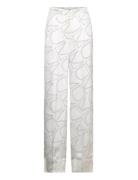 Monogram Wide Leg Pant Bottoms Trousers Wide Leg White Calvin Klein