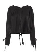 Aicagz Ls Blouse Tops Blouses Long-sleeved Black Gestuz