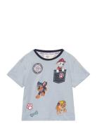 Short-Sleeved T-Shirt Tops T-shirts Short-sleeved Blue Paw Patrol