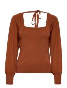 Amberly Knit Pullover Tops Knitwear Jumpers Brown Minus