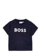 Short Sleeves Tee-Shirt Tops T-shirts Short-sleeved Navy BOSS