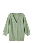 Nkflonja Ls Knit Card Long Tops Knitwear Cardigans Green Name It