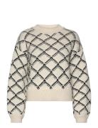 Slfolivia Ls Cropped Knit O-Neck Tops Knitwear Jumpers Grey Selected F...