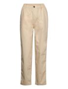 Poplin Boyfriend Pants Bottoms Trousers Straight Leg Beige Cathrine Ha...