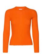 Enstrawberry Ls Knit 6981 Tops Knitwear Jumpers Orange Envii