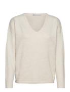 Onlrica Life L/S V-Neck Pullo Knt Noos Tops Knitwear Jumpers Cream ONL...