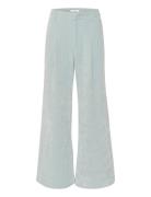 Elnoragz Hw Pants Bottoms Trousers Wide Leg Blue Gestuz