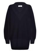 Boucle Sweater Tops Knitwear Jumpers Navy Filippa K