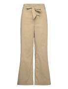 Zoi Crispy Pant Bottoms Trousers Wide Leg Beige MOS MOSH