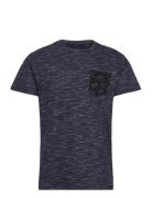 Inblaine Tops T-shirts Short-sleeved Navy INDICODE