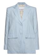 Linen Slit Blazer Blazers Single Breasted Blazers Blue REMAIN Birger C...