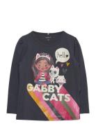 Nmfamira Gabby Ls Top Vde Tops T-shirts Long-sleeved T-shirts Navy Nam...