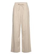 Grasielle-M Bottoms Trousers Straight Leg Beige MbyM