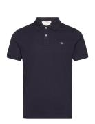 Slim Shield Ss Pique Polo Tops Polos Short-sleeved Navy GANT