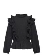 Blouse Betsy Tops Blouses & Tunics Black Lindex