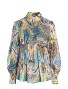 Maxine Tops Blouses Long-sleeved Blue Dea Kudibal