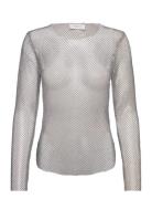 Cmst -Top Tops Blouses Long-sleeved Grey Copenhagen Muse