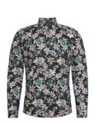 Aop Superflex Shirt L/S Tops Shirts Casual Black Lindbergh