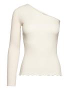 Organic T-Shirt Tops T-shirts & Tops Long-sleeved Cream Rosemunde