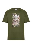 Camo Tongue Tee Sport T-shirts Short-sleeved Green Adidas Originals