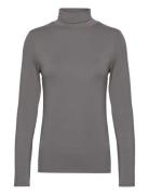 Top Pernilla Rollerneck Tops Knitwear Turtleneck Grey Lindex