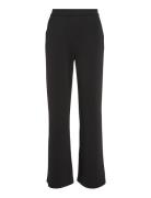 Technical Knit Wide Leg Bottoms Trousers Wide Leg Black Calvin Klein