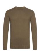 Bs Halfdan Regular Fit Knitwear Tops Knitwear Round Necks Khaki Green ...