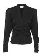 Brinagz Blouse Tops Blouses Long-sleeved Black Gestuz