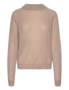 Halla Crewneck Tops Knitwear Jumpers Beige Hálo