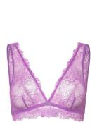 Cherie Lingerie Bras & Tops Soft Bras Bralette Purple Love Stories