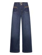 Mmcolette Sassy Jeans Bottoms Jeans Wide Blue MOS MOSH